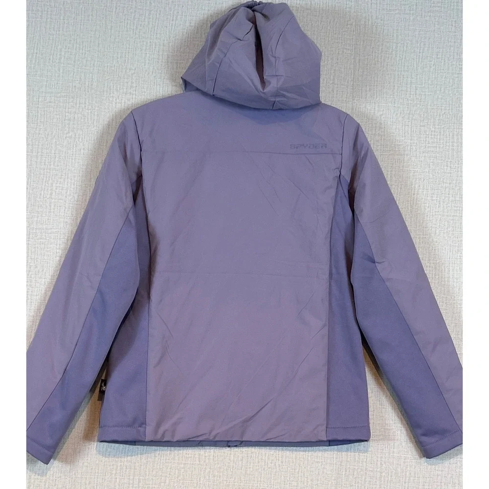 NWT Spyder Youth Superlite Jacket Purple Hooded Full Zip L‎ 14/16